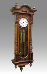 Regulator Clock-Vienna Clock 421_1G walnut, Bam Mechanism on coil gong